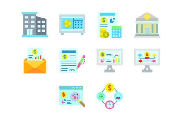 10 Business Flat Icons Bundle: Streamlining Your Visual Communication