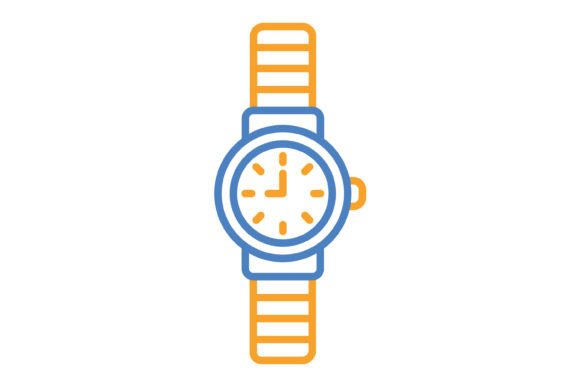 A Practical Look at the Wristwatch Blue Orange Line Icon Set for Modern Design