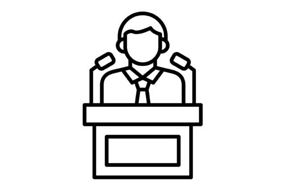 Politician Outline Icon: A Versatile Asset for Modern Design