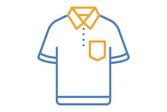 Shirt Blue Orange Line Icon: A Practical Asset for Digital and Print Projects