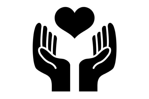 The Universal Language of Care: Mastering the Hand with Heart Glyph Icon for Modern Design