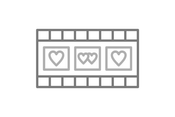 The Wedding Video Greyscale Line Icon: A Versatile Visual for Creators and Businesses