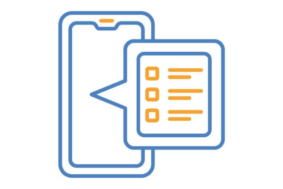 To Do List Blue Orange Line Icon: Your Versatile Design Asset