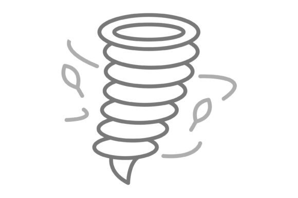 Tornado Greyscale Line Icon: The Ultimate Asset for Dynamic Visual Communication