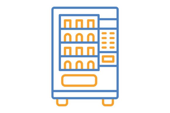 Vending Machine Blue Orange Line Icon: A Dynamic Visual for Modern Interfaces