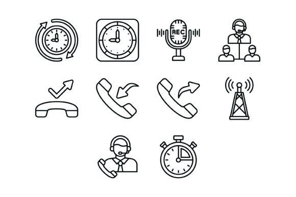 Visual Communication in Action: The Power of the Call Center Service Line Icons Bundle