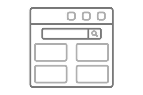 Web Browser Greyscale Line Icon: A Designer's Essential Asset