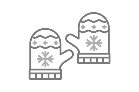 Winter Gloves Greyscale Line Icon: A Versatile Asset for Modern Creators